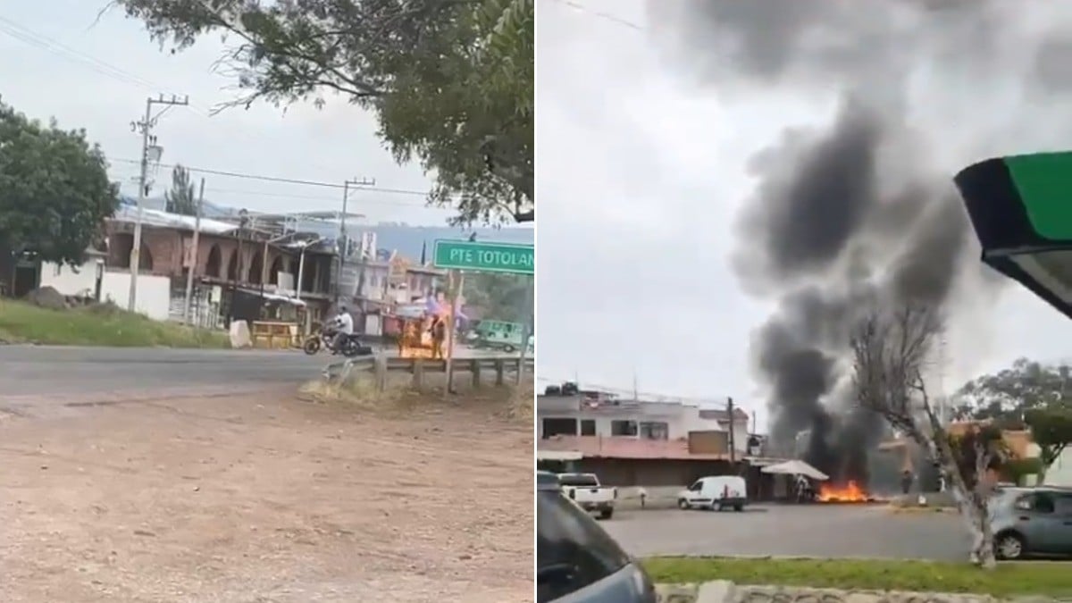 Queman camión de Castores en bloqueos carreteros en Michoacán