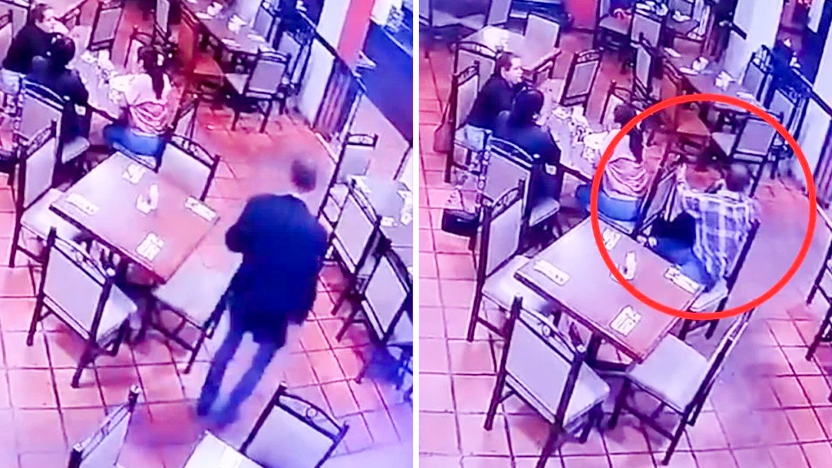 VIDEO: ¡A ojos de todos! Ladrón roba bolsa de una mujer en restaurante
