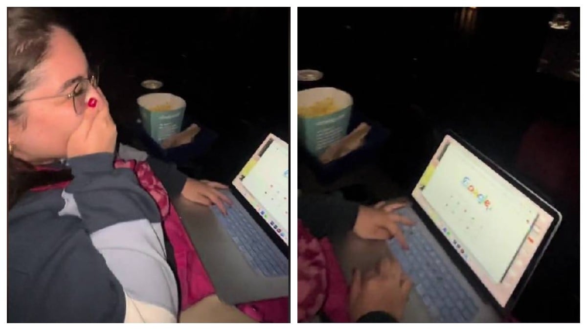 Jefe sorprende a joven en el cine mientras hacía Home Office