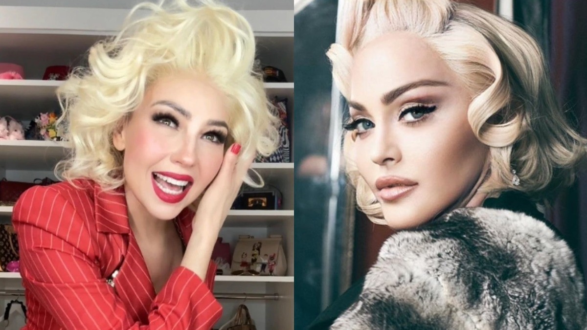 ¿Se parecen? Thalía se tiñe de rubia para transformarse en Madonna