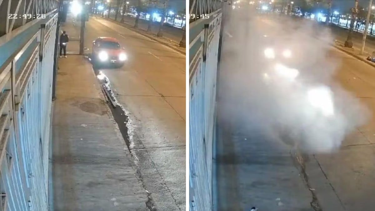 VIDEO: Extorsionador pretendía explotar un negocio, pero bomba le tronó en las manos