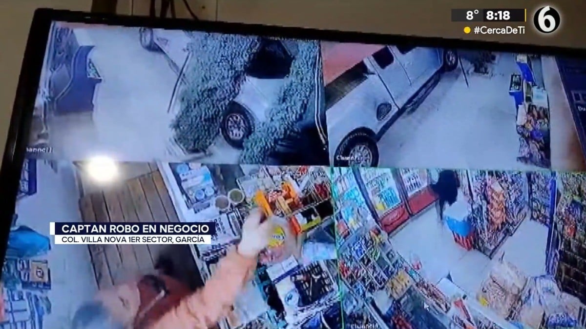 VIDEO Captan cuando ladrón asalta con pistola y abuelita lo enfrenta con gas pimienta