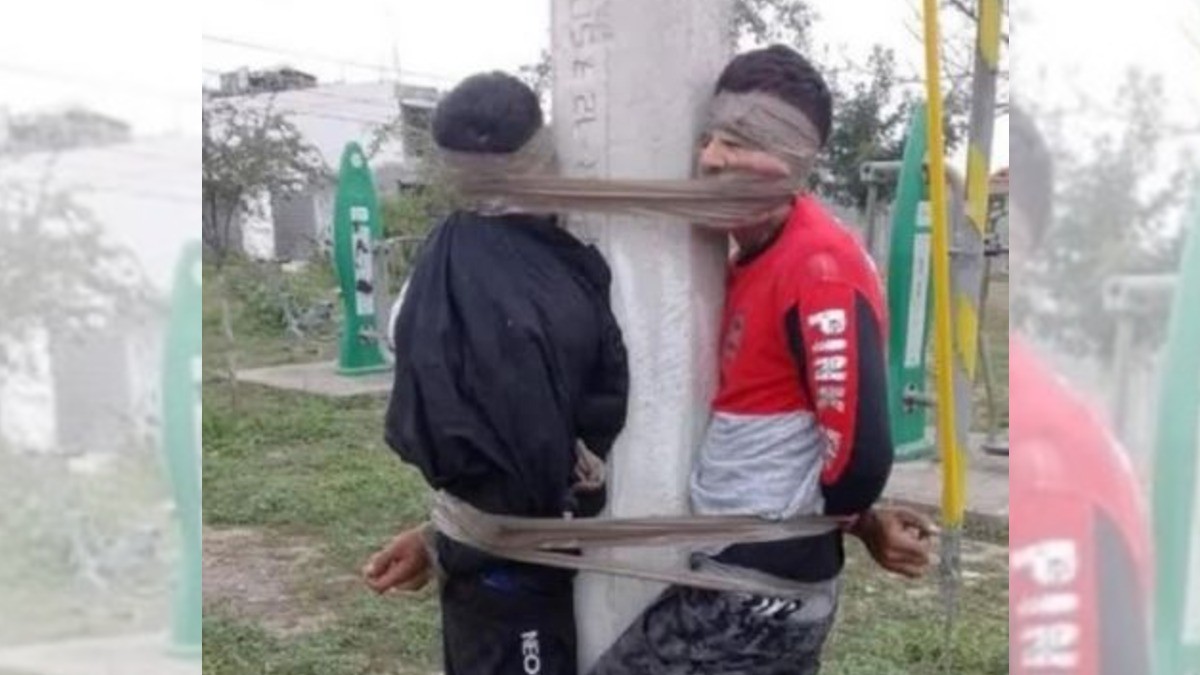 Así amarraron a jóvenes que entraron a una casa para robar