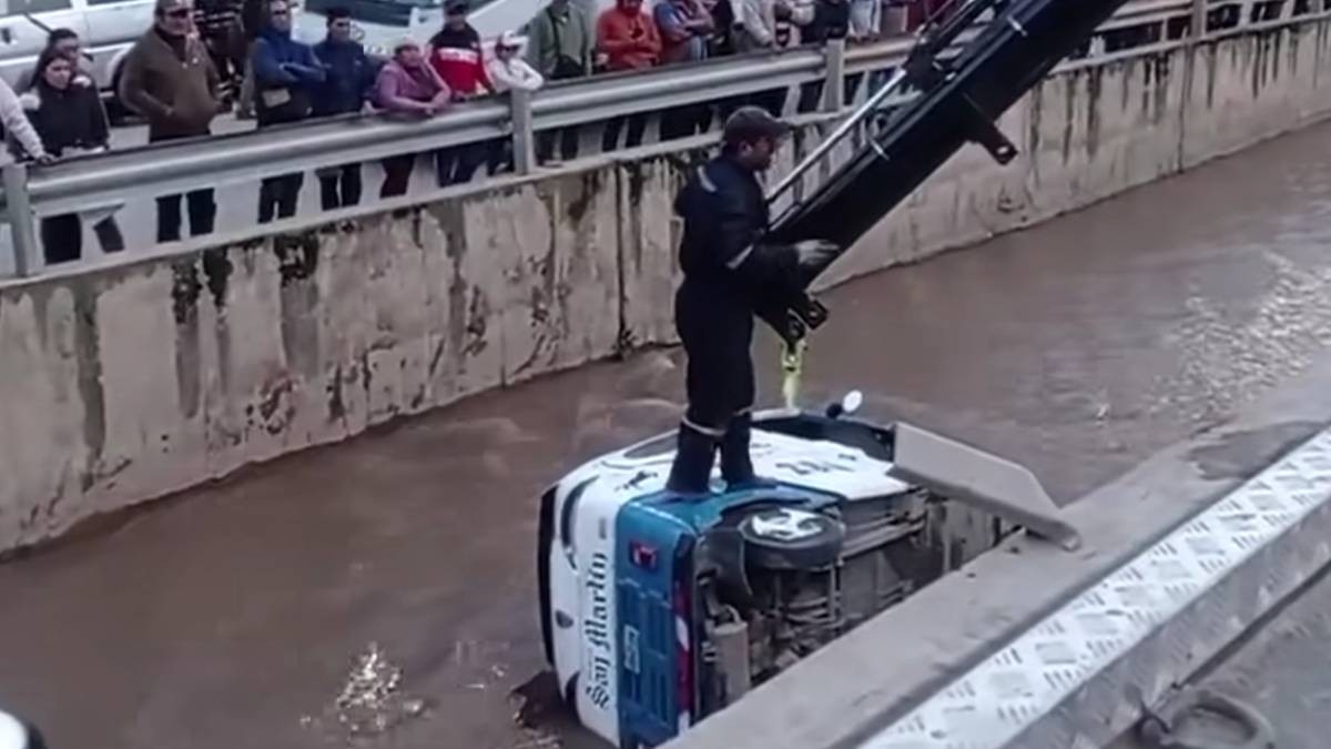 VIDEO Captan momento en que mototaxi esquiva a un perro, pero cae al río