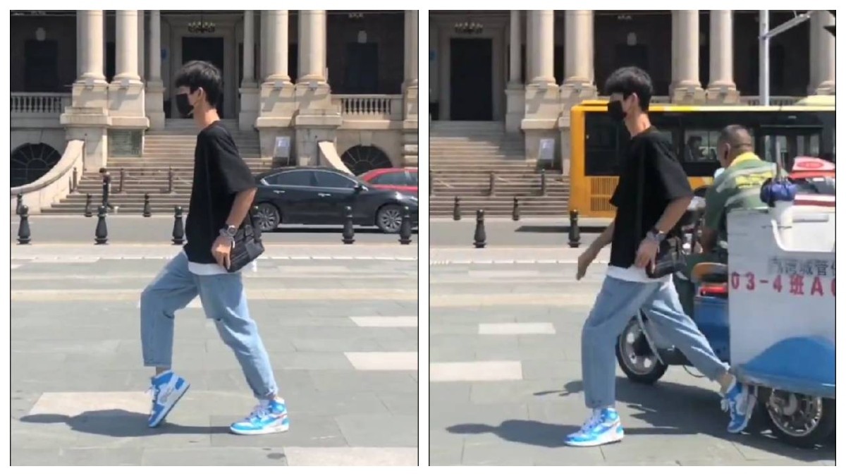 VIDEO Joven grababa un TikTok y de pronto motocicleta pasa encima de su tobillo