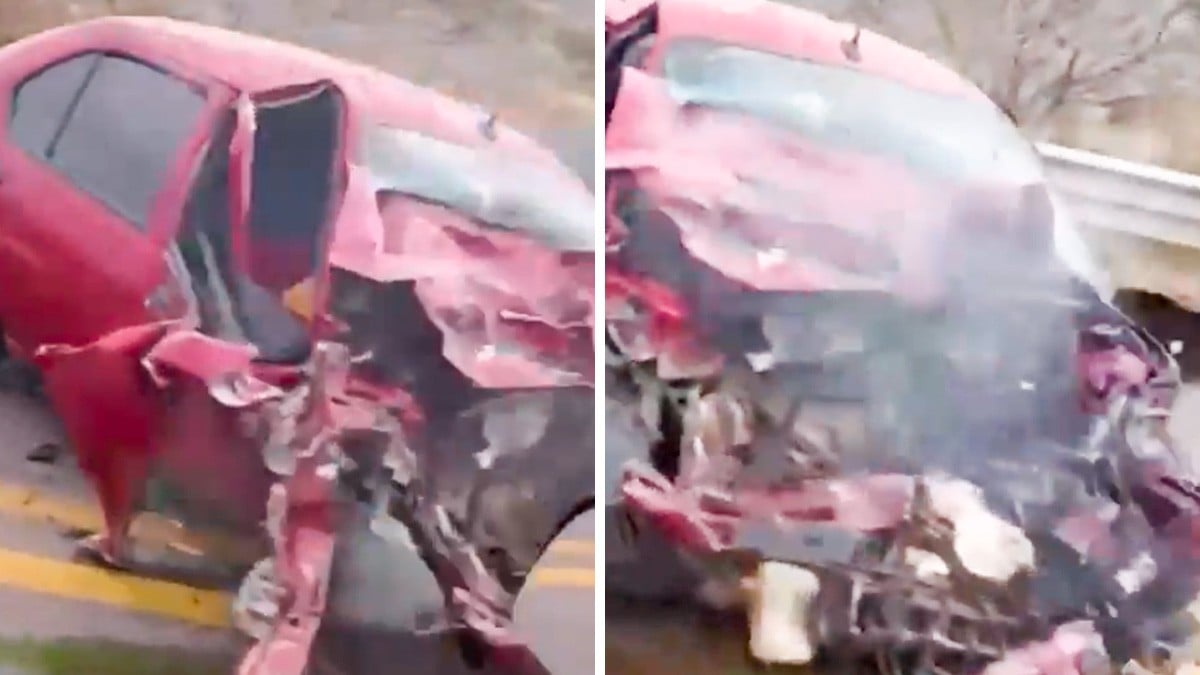 Madre y su bebé chocan de frente contra camioneta; ambos mueren prensados