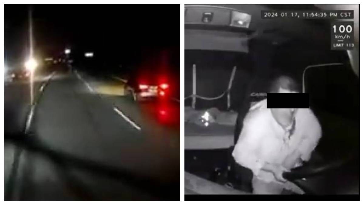 VIDEO Otro más: Disparan a trailero para asaltarlo pero logra conducir hasta conseguir ayuda