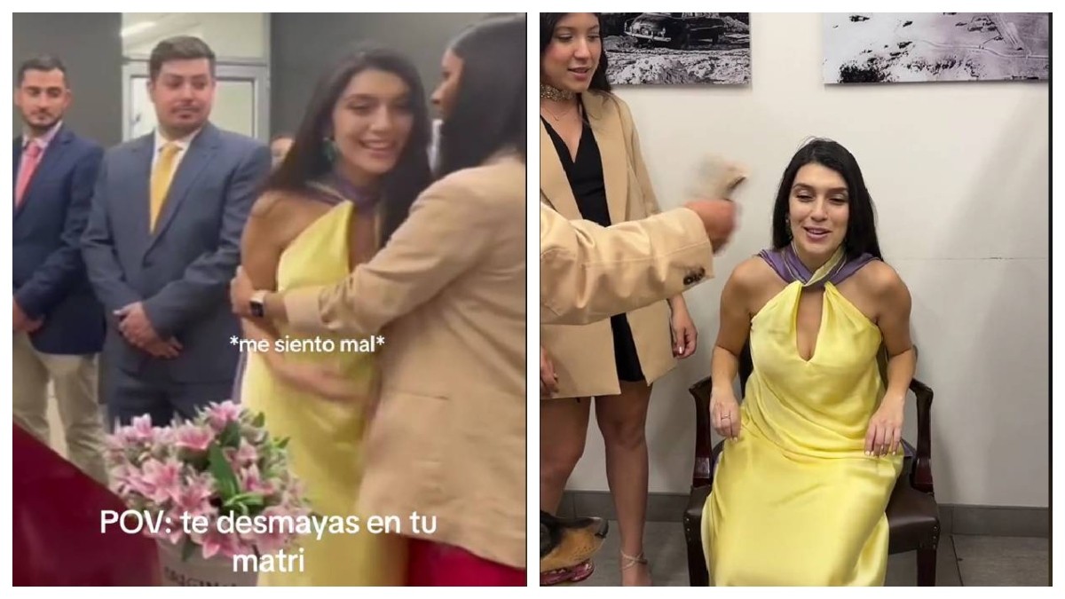 VIDEO Se desmaya novia en plena ceremonia de su boda por esta razón