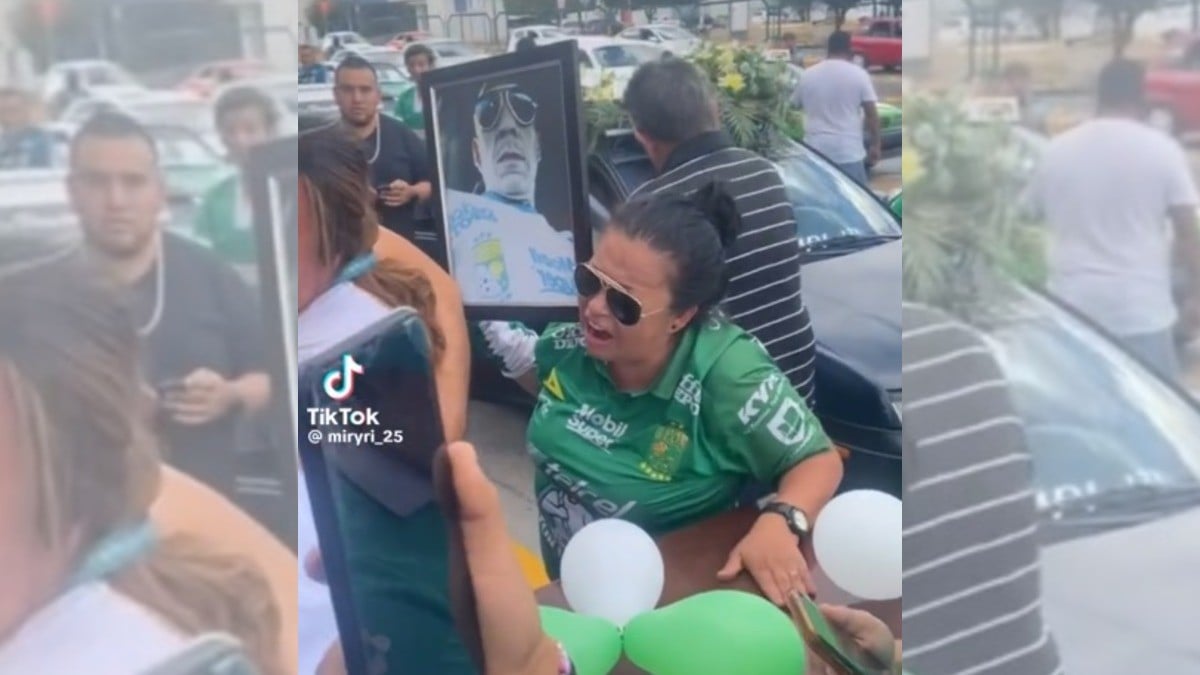 VIDEO ¡A rugir desde el cielo! Llevan ataúd de panza verde afuera del Estadio León