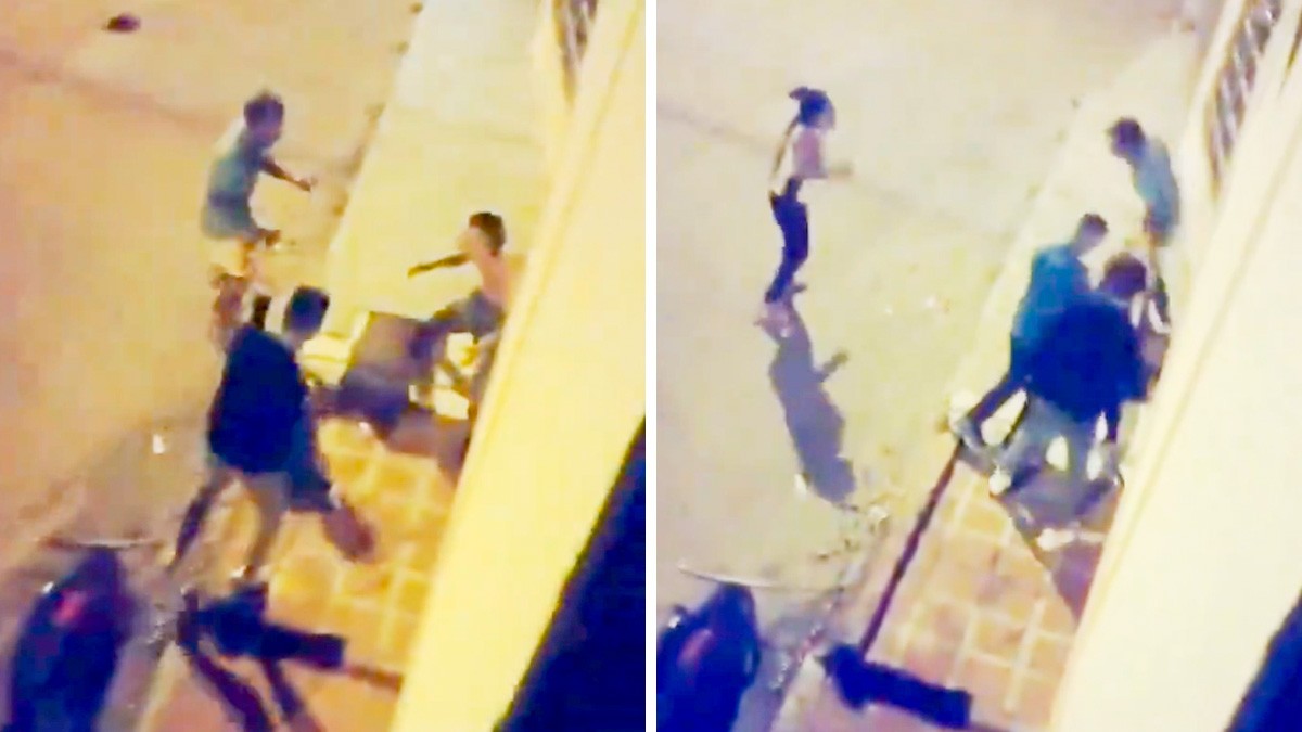 VIDEO Hombres acorralan a joven en plena calle y lo apuñalan hasta la muerte