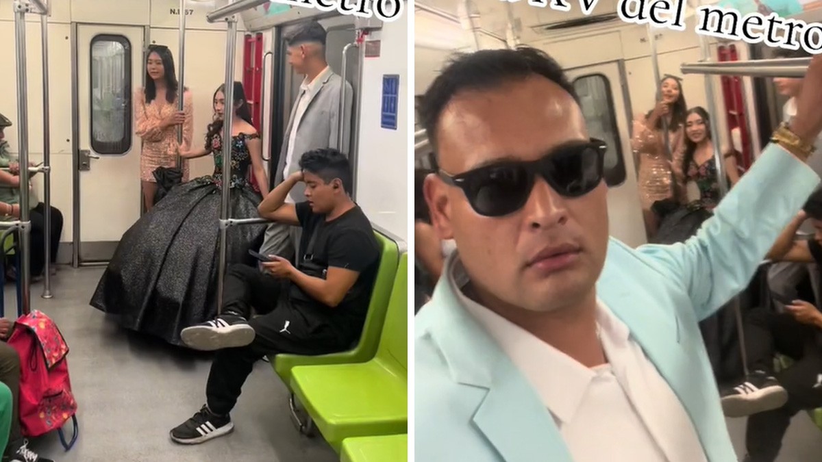 VIDEO ¡Fino carruaje! Quinceañera llega a su fiesta en el transporte público