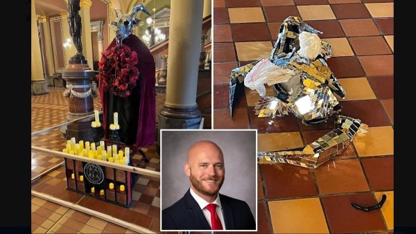 Destrucción de estatua satánica desata acusaciones por crimen de odio en Mississippi