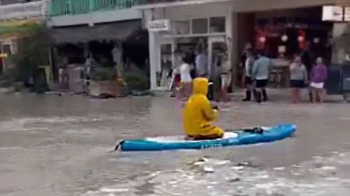 VIDEO ¡Paraíso en crisis! Frente frío deja a Holbox bajo el agua