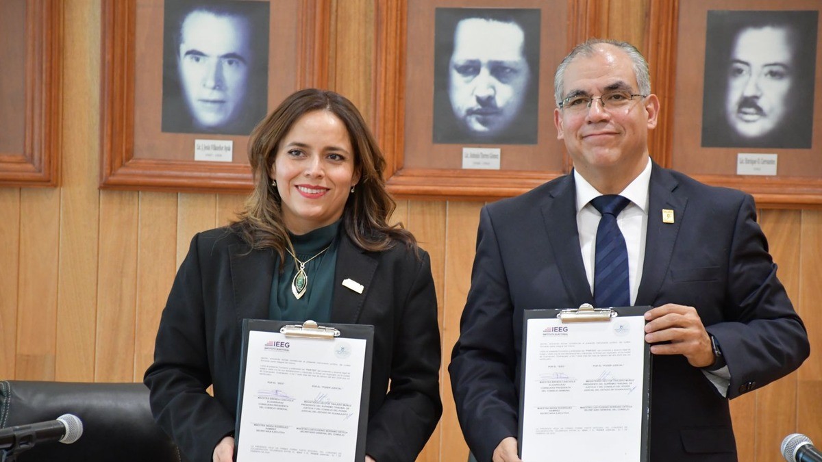Autoridades del Poder Judicial e IEEG, firman convenio de cara a las elecciones