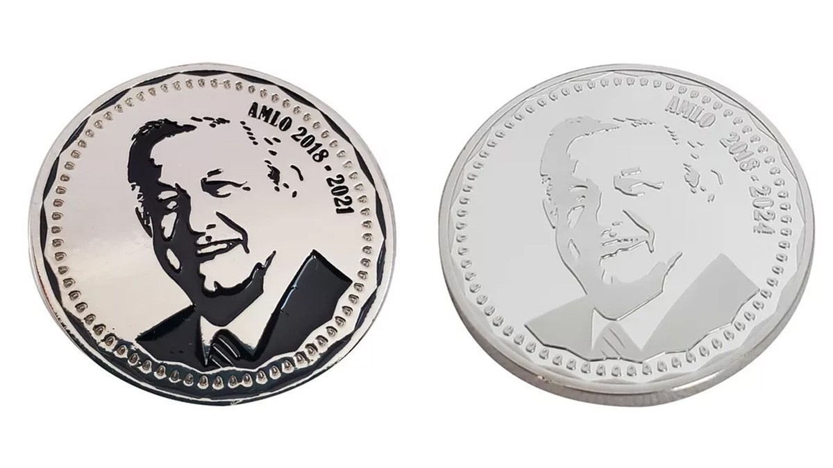 ¿La comprarías? Venden moneda conmemorativa con el rostro de AMLO