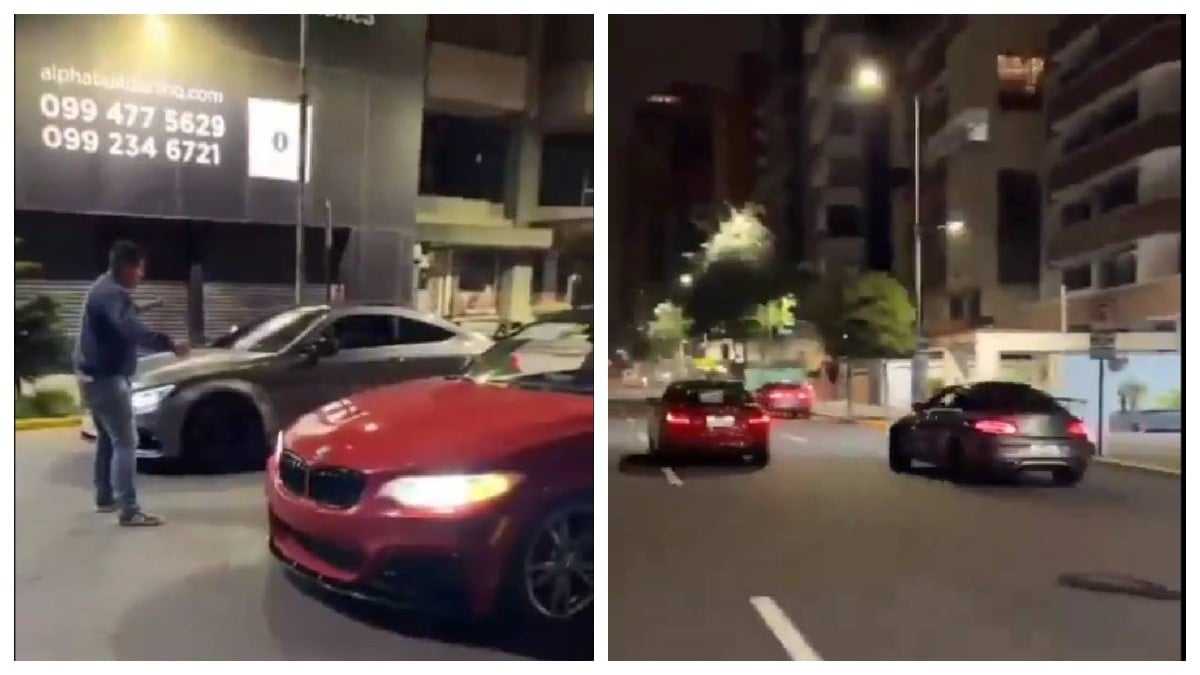 VIDEO Graban arrancones en pleno bulevar, chocan y vuelan fierros por todos lados