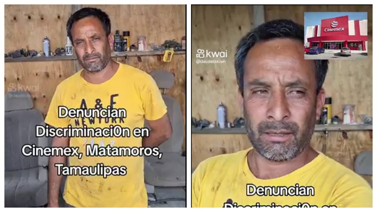 VIDEO Empleado corre a hombre de cine a golpes por ir sucio; iba saliendo del trabajo