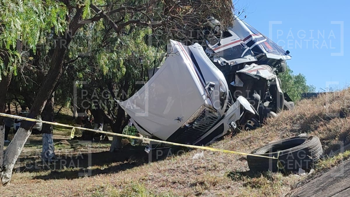 Tráiler se vuelca en la carretera a Guanajuato; bebé de un año pierde la vida