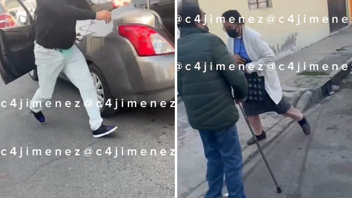 VIDEO Graban a hombre mientras agrede con un tubo a chofer de plataformas