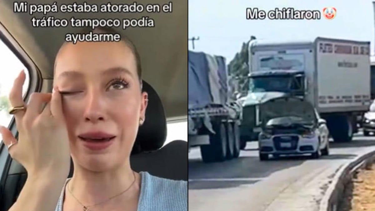 VIDEO Joven se queda sin gasolina en autopista, nadie la ayuda y se pone a llorar