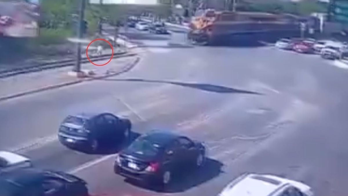 VIDEO Captan momento justo cuando el tren atropella y mata a mujer con audífonos