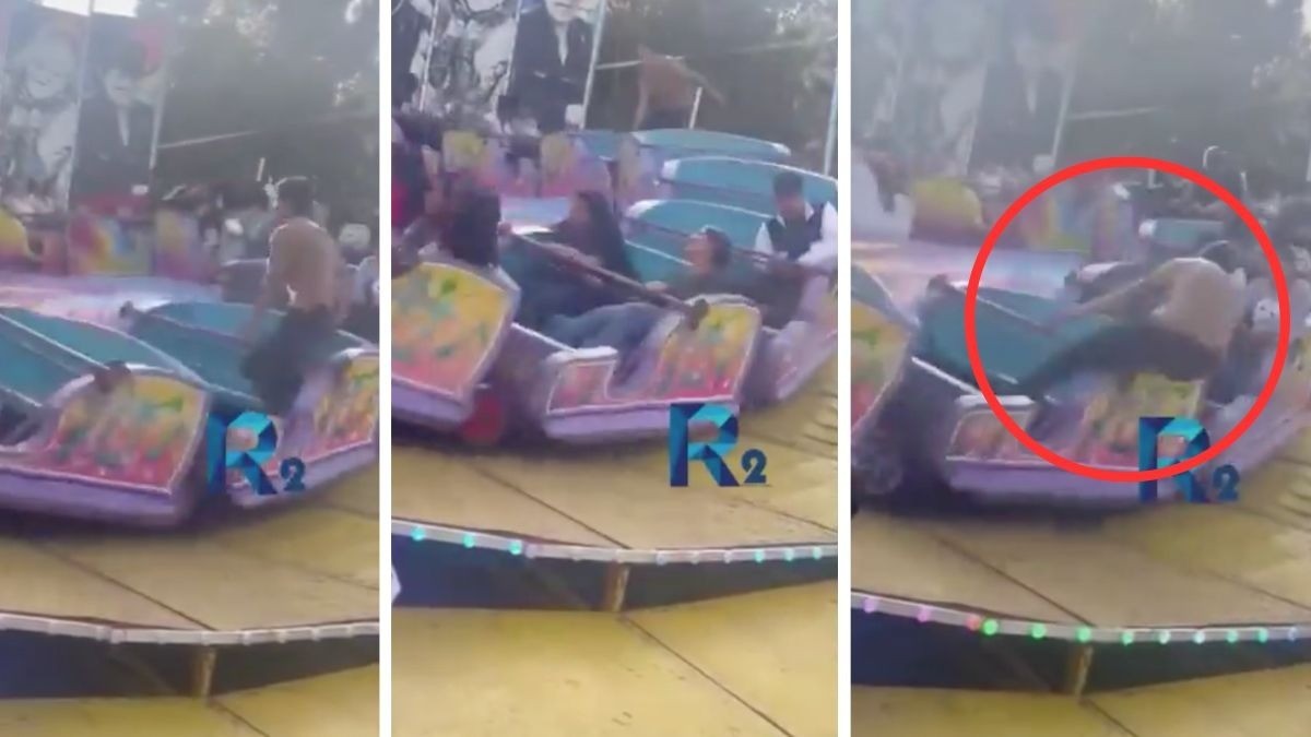 VIDEO “¿Así o más recio?” Captan cómo Sergio sale disparado de juego mecánico y muere