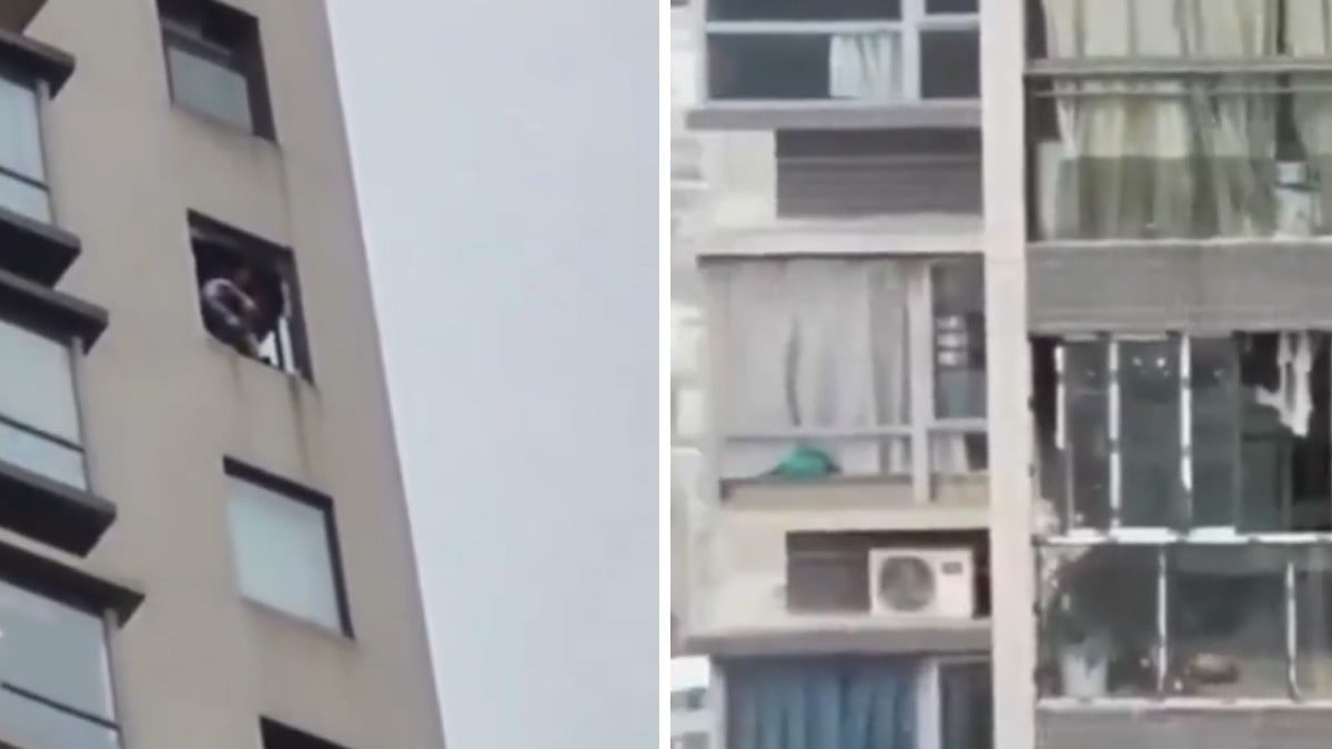 VIDEO Mamá en crisis psicótica arroja a su hijo de edificio y después apuñala a su suegra