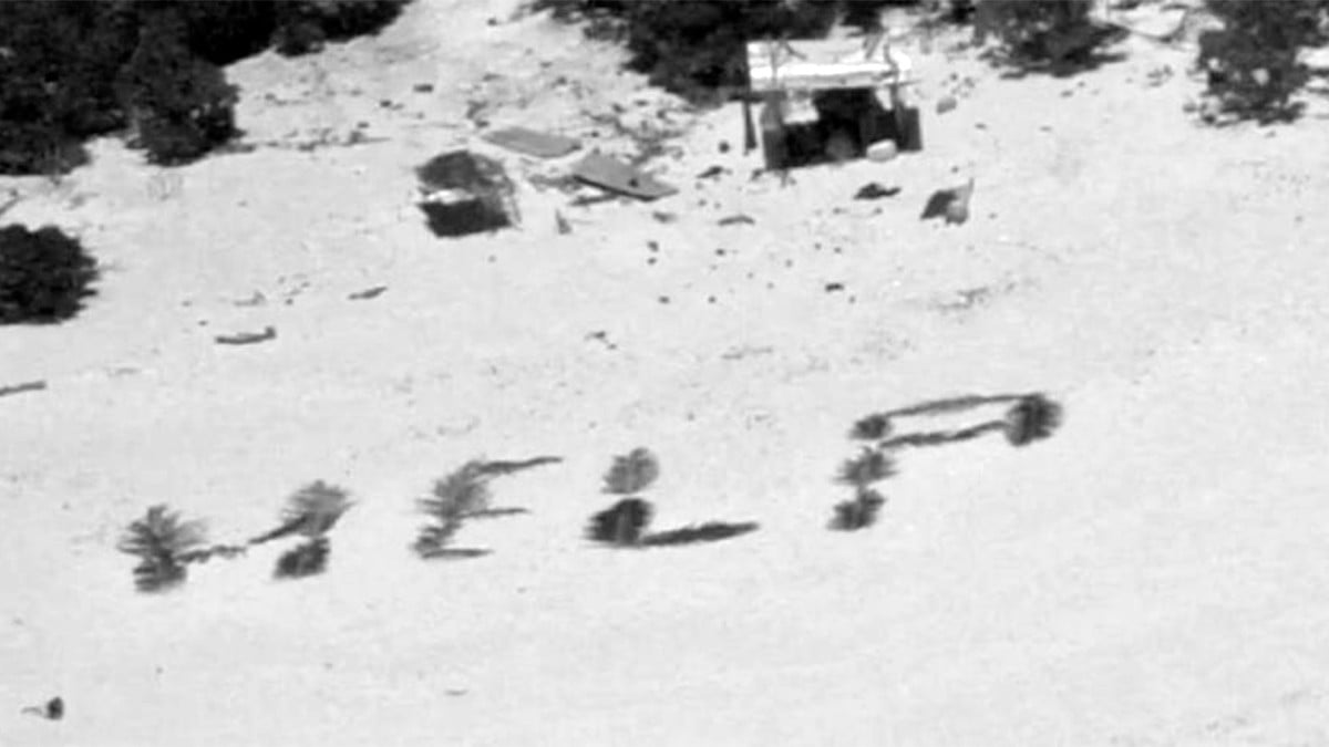 Como de película, náufragos son rescatados gracias a ingenioso cartel