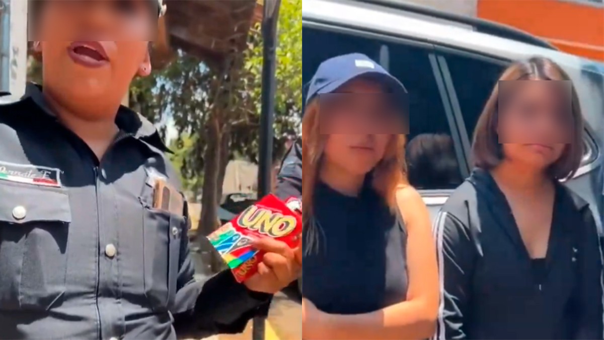 VIDEO ‘Peligrosas’ jóvenes son detenidas por jugar UNO en la vía pública