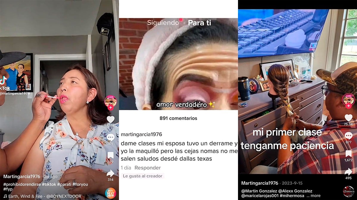 VIDEOS Mujer sufrió un derrame cerebral, su esposo aprendió a maquillar para ayudarla