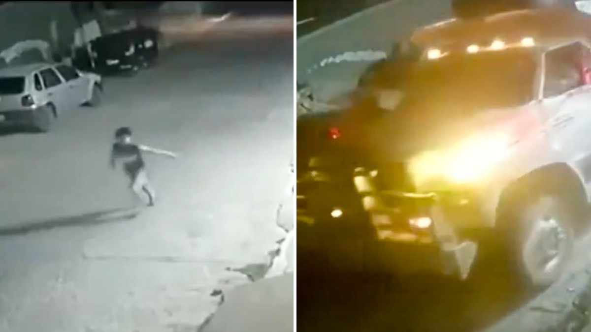 VIDEO Niño paseaba con su perrito cuando camión pierde el control y casi los arrolla