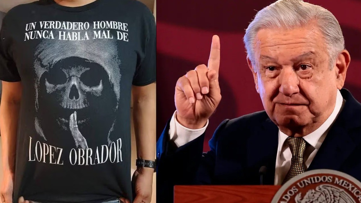 AMLO defiende libertad religiosa tras críticas por playera de la Santa Muerte que lo apoya