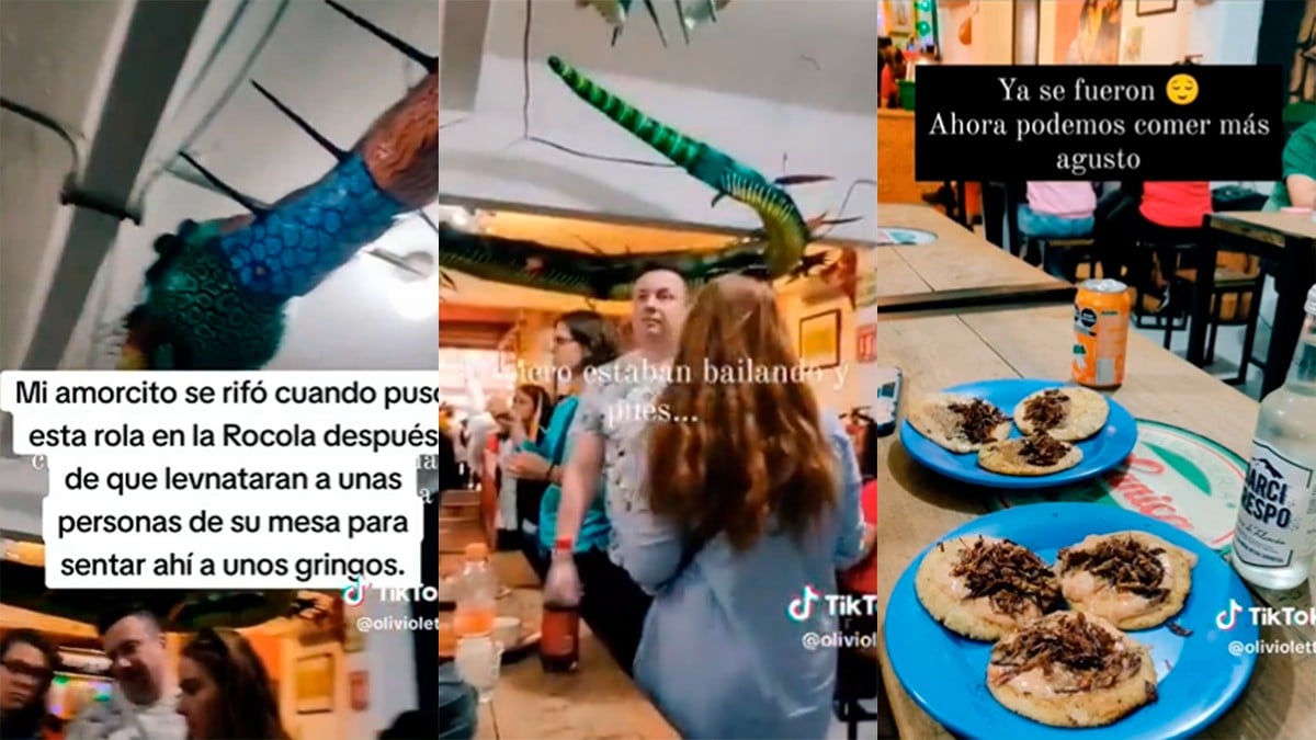 VIDEO Gringos huyen de una pulquería luego de que les pusieran la canción de ‘Frijolero’