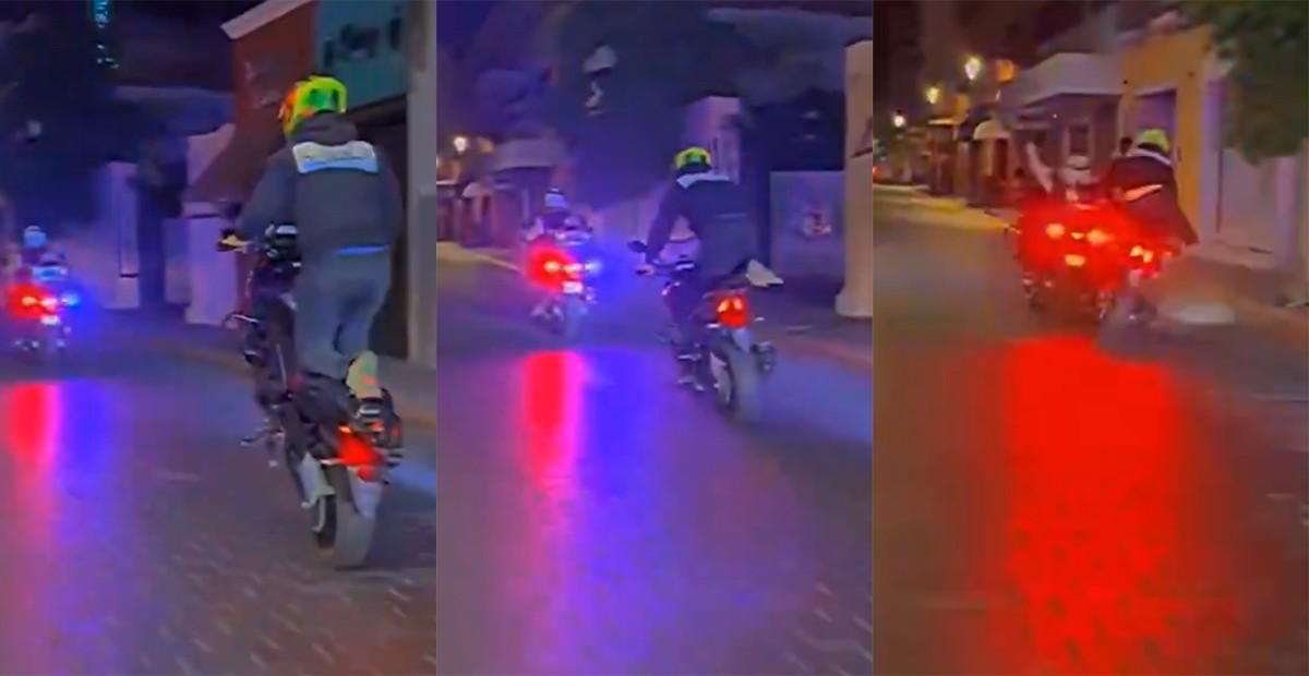 Investigan a policía vial por no multar a motociclista que lo chocó al hacer ‘caballito’