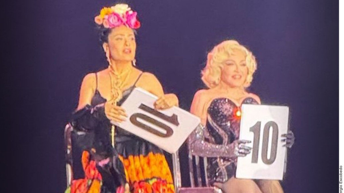 Salma Hayek y Madonna juntas en último concierto en México