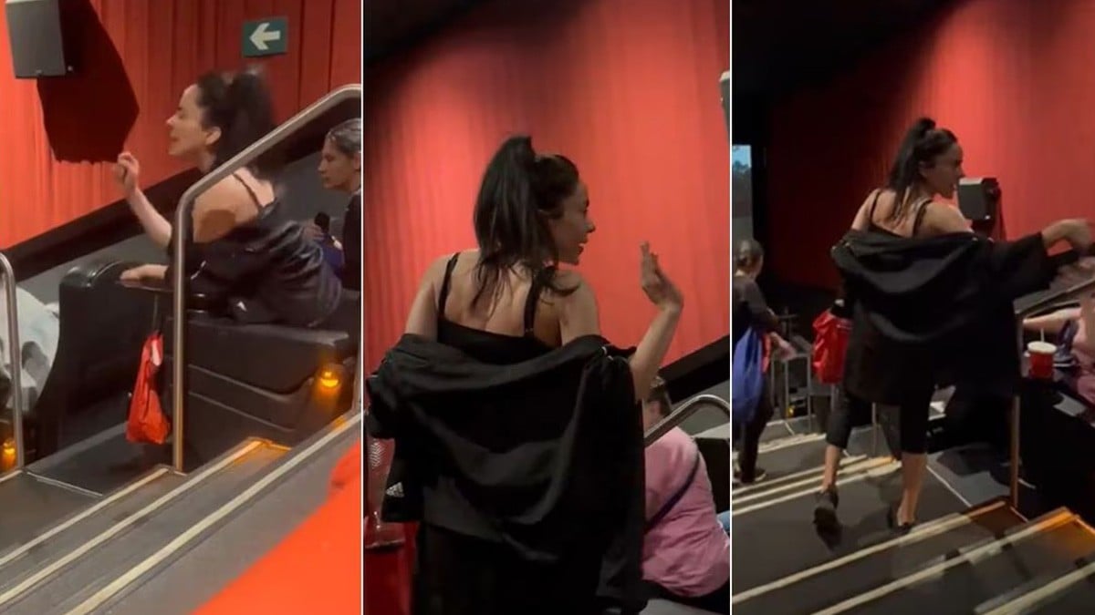 VIDEO Mujer insulta y agrede a espectadores en el cine; la bautizan como Lady Cinemex