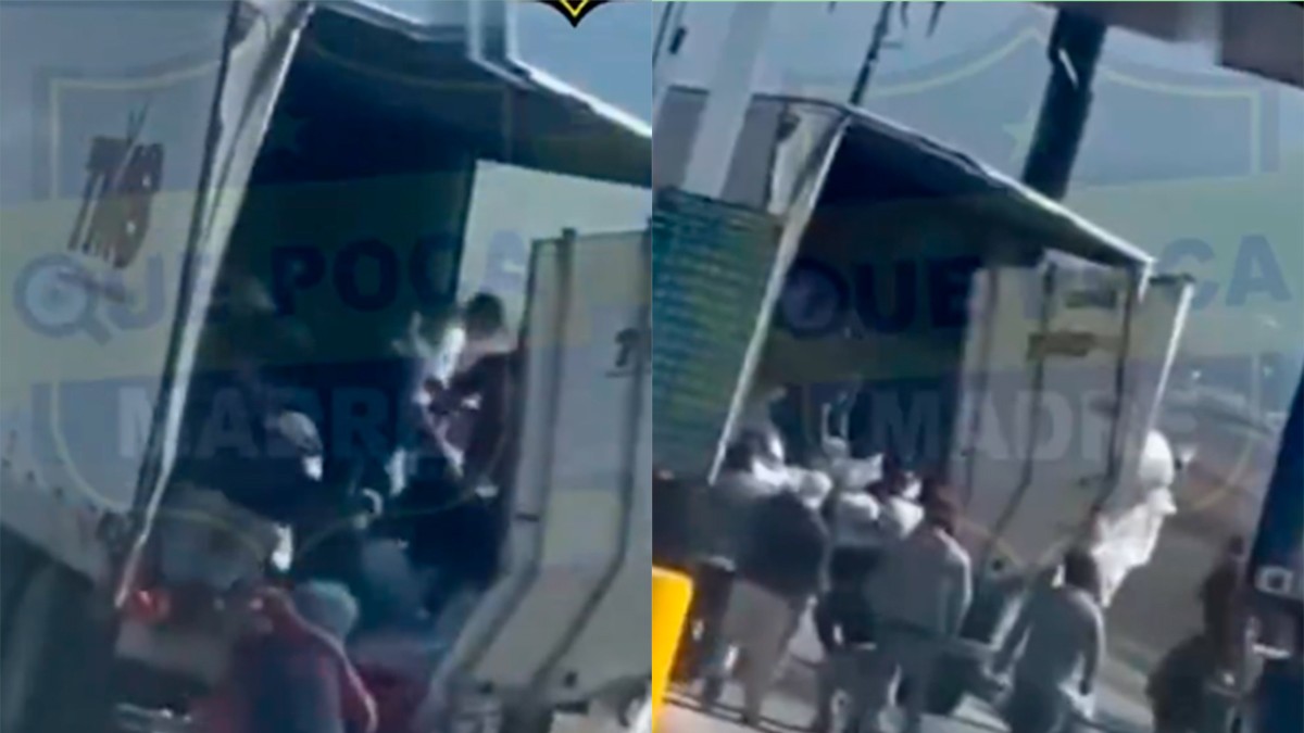 VIDEO Conductor de tráiler frustra intento de rapiña tras accidentarse