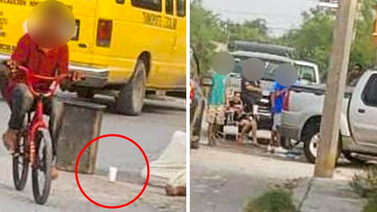 Vecinos le ponen veladoras a hombre tirado en la calle ¡y nada más estaba borracho!