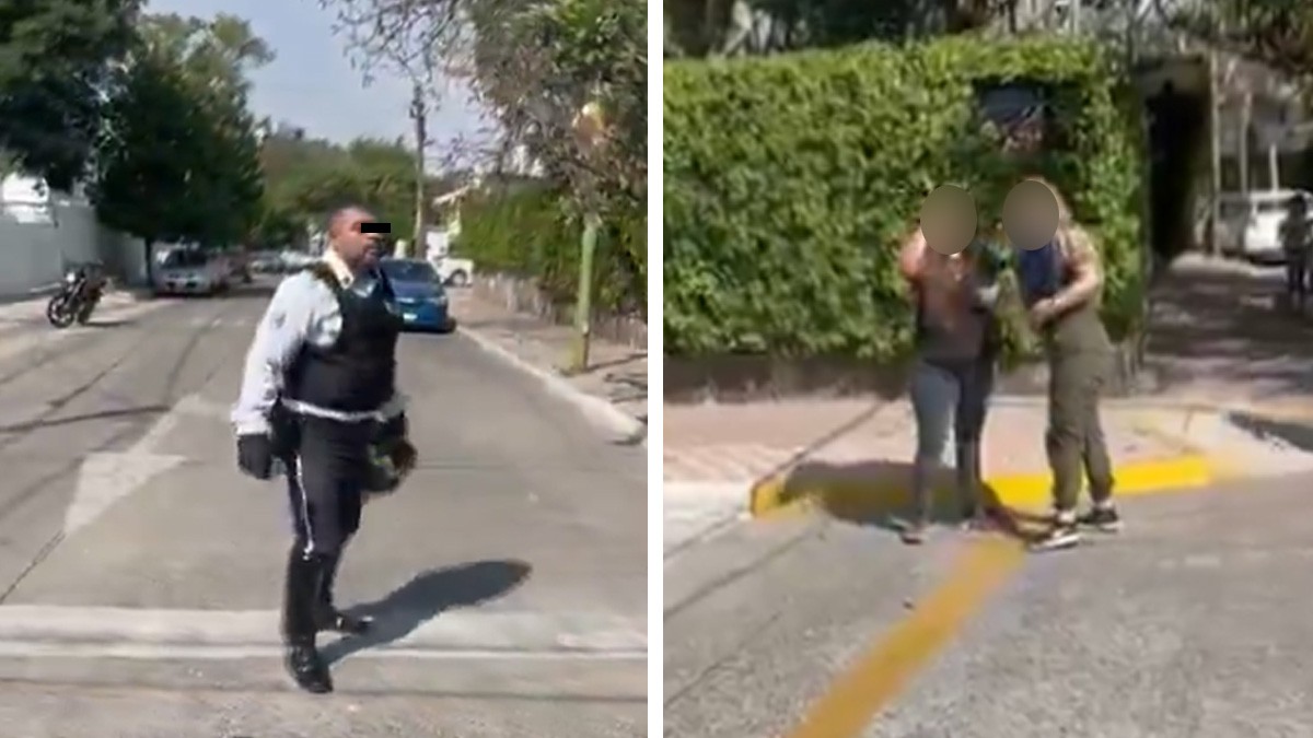VIDEO Graban a policía mientras golpea a dos mujeres en plena calle