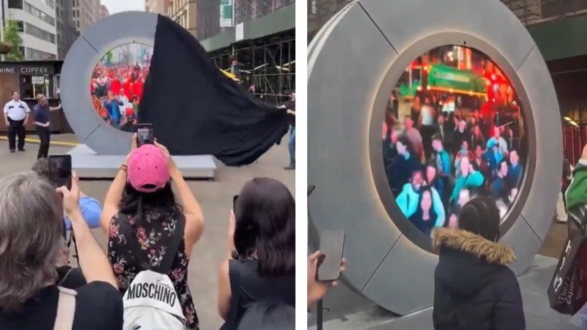 Sabías de este portal que ‘conecta’ a Nueva York y Dublín. ¿acaso ya llegó el futuro?