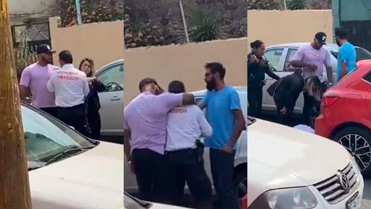 VIDEO Hombre aplica ‘llave china’ a policía, lo desmaya y lo deja inconsciente en la calle