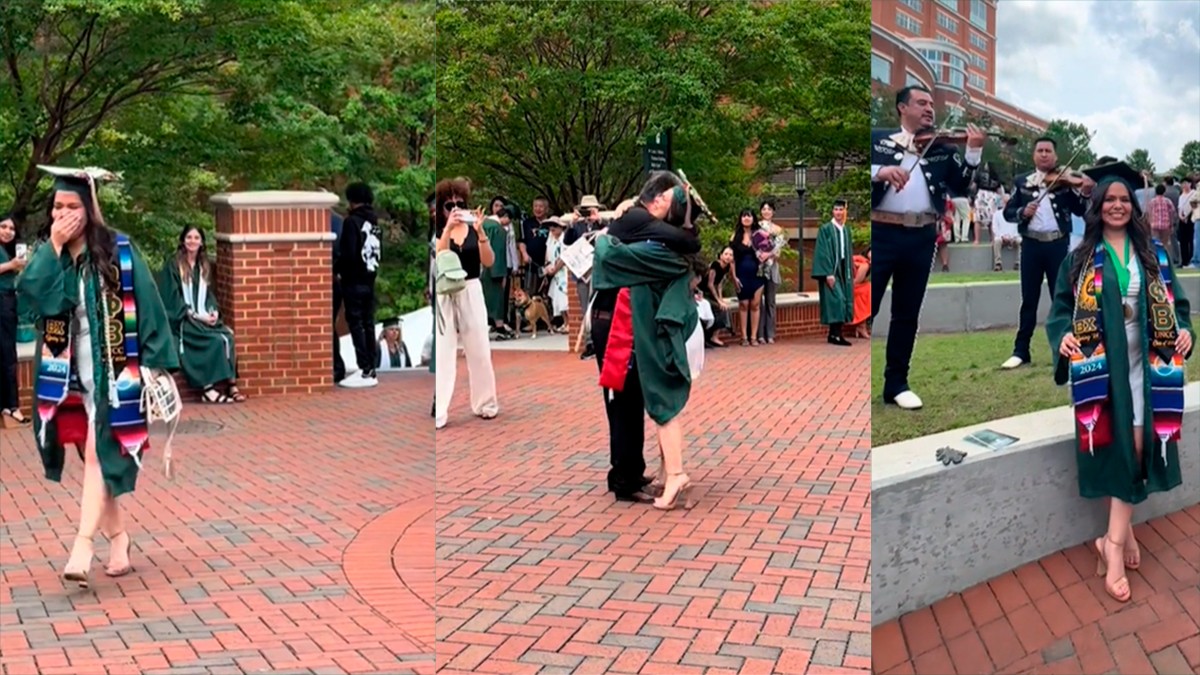 VIDEOS Mexicana se gradúa de una universidad de Estados Unidos y ¡le llevaron mariachis!