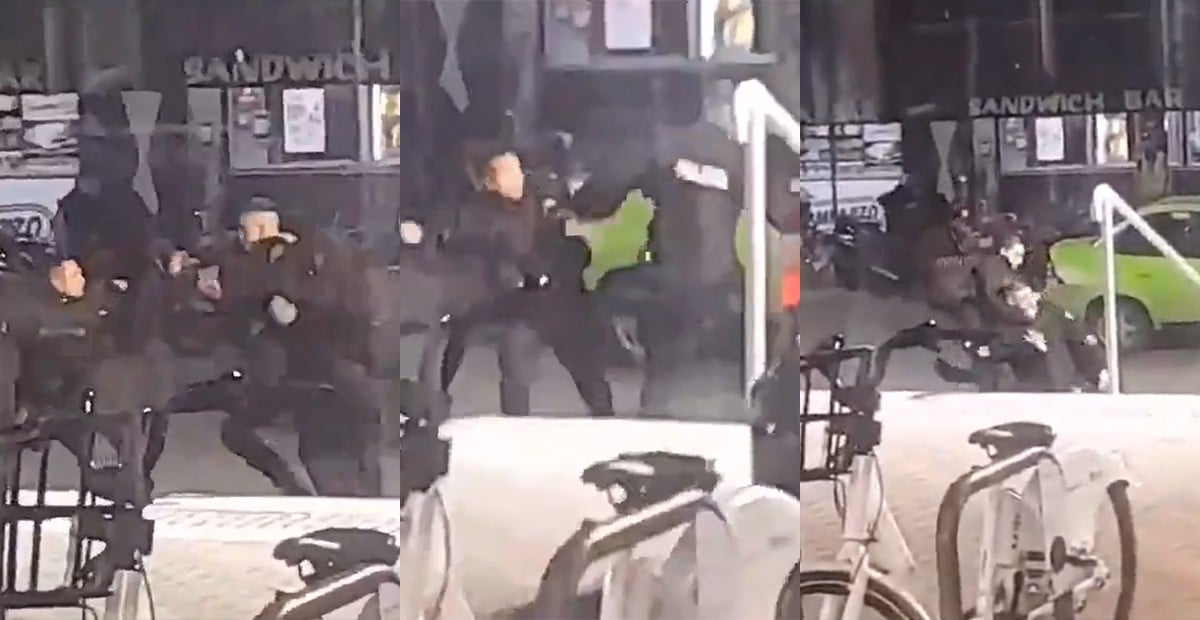 VIDEO Graban pelea entre tres policías por triángulo amoroso