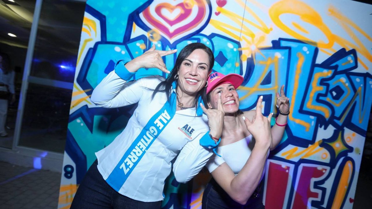 'Ale' Gutiérrez convive y baila con jóvenes y les promete más apoyos