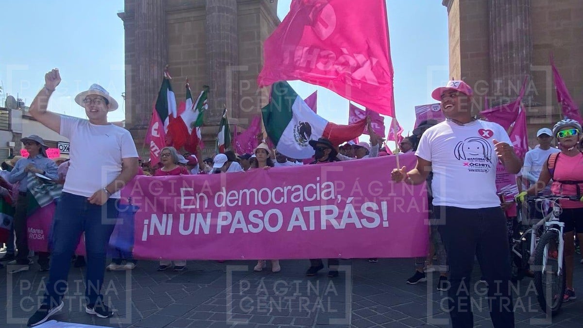 Marea Rosa en León: Marchan miles a favor de Xóchitl Gálvez