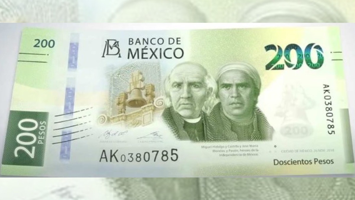 Así es el nuevo billete de 200 pesos que ya comenzó a circular en México