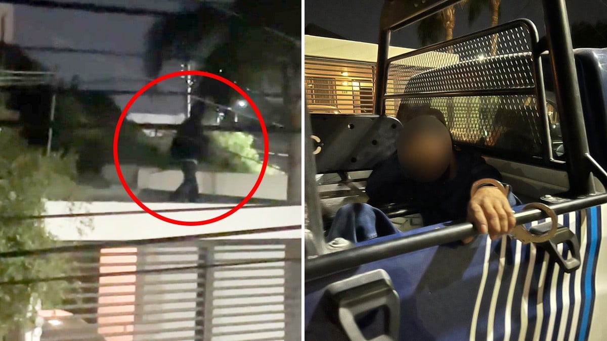 VIDEO Vecinos de La Martinica sorprenden a ladrón de tubería en las azoteas de sus casas