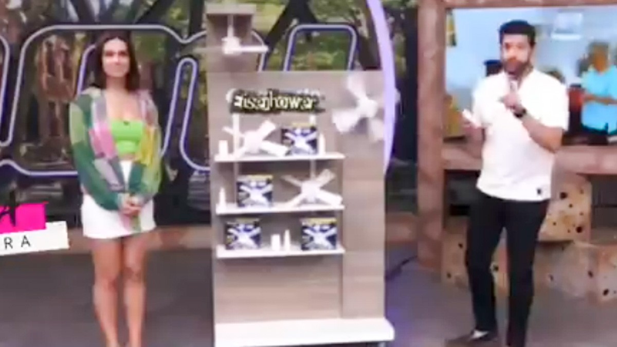 VIDEO Tania Rincón promociona ventilador en Hoy y de pronto se rompe en vivo