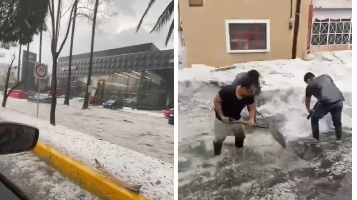 Azota a Puebla tormenta con granizo y vientos fuertes