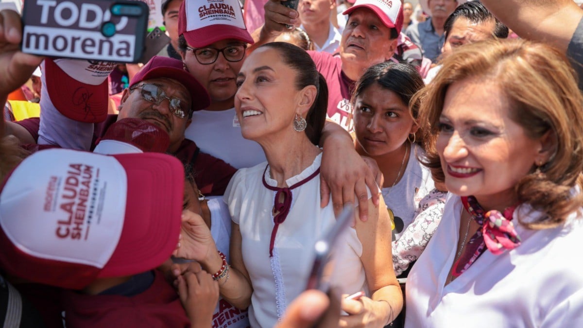 Acompañan miles a Alma Alcaraz y a Claudia Sheinbaum en cierre de campaña en León